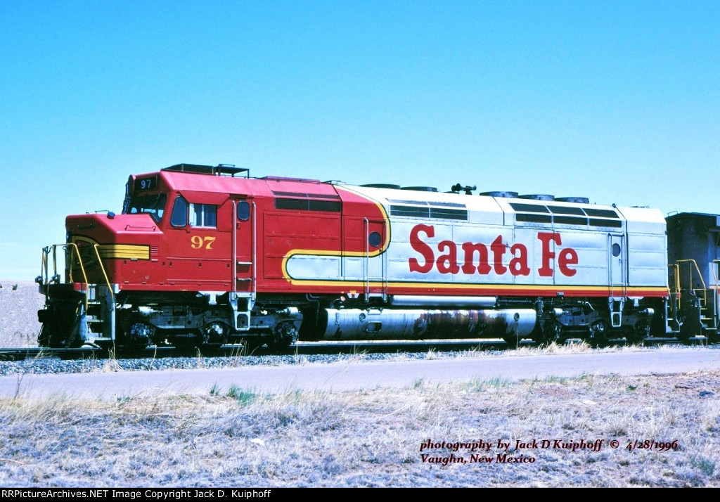 ATSF 97 FP45, Vaughn, NM 4-28-96